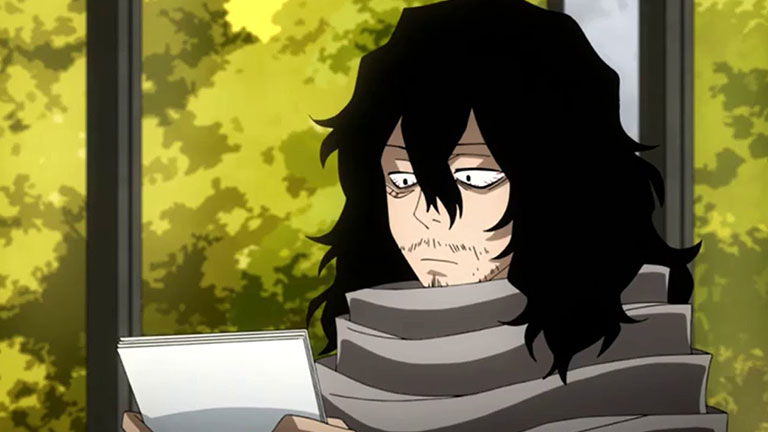 Quel est le nom du héros d'Aizawa ?