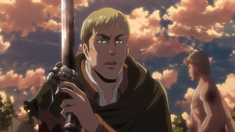 5. Le commandant Erwin continue de donner des ordres de la bouche d'un Titan