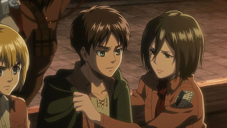 3. Elle force Eren à manger du pain