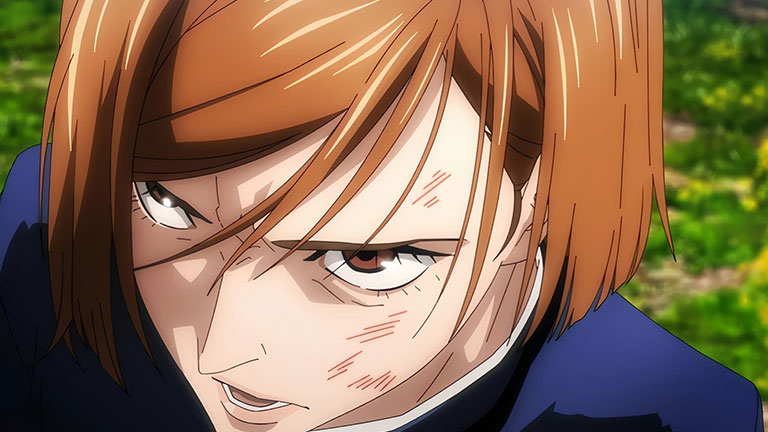 4. Megumi Fushigiro, Yuji Itadori, et Nobara Kugisaki montrent leur travail d'équipe en affrontant deux esprits maudits de catégorie spéciale.