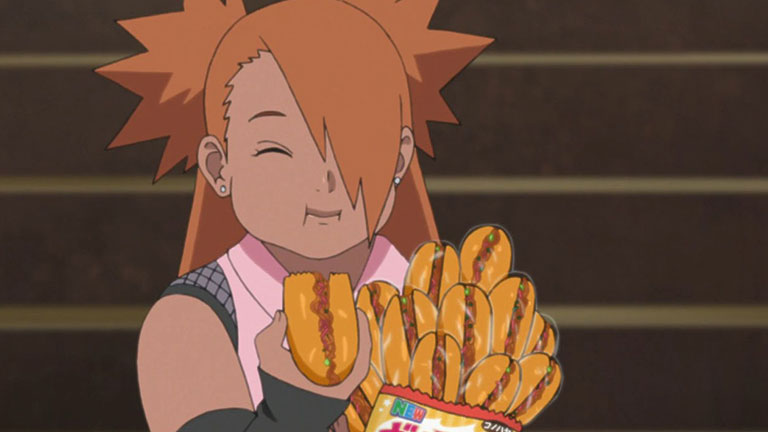 6. Chocho n'a pas l'éventail de jutsu de Choji.