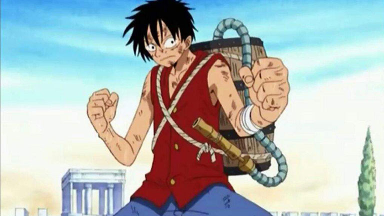 8. Quand Luffy s'est battu contre Crocodile à Alubarna