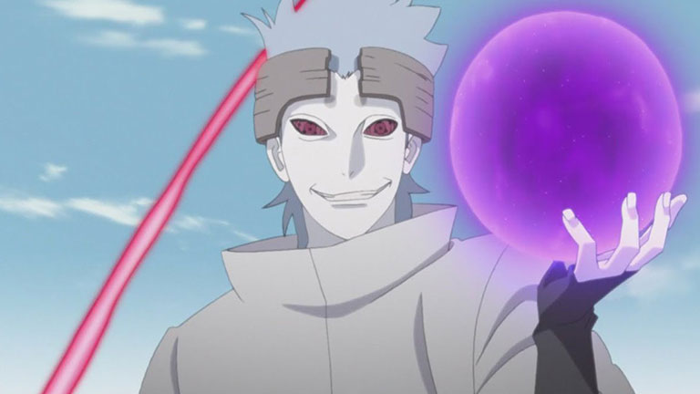 8. Boruto et Shinki arrêtent Urashiki avec l'aide de Sasuke.