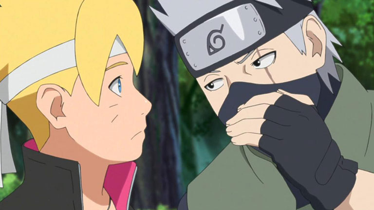 10. Boruto et ses camarades de classe participent à l'épreuve de la cloche de Kakashi