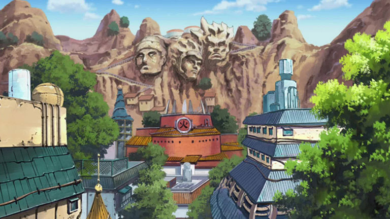 Sur quelle terre se trouve le village de Konoha ?
