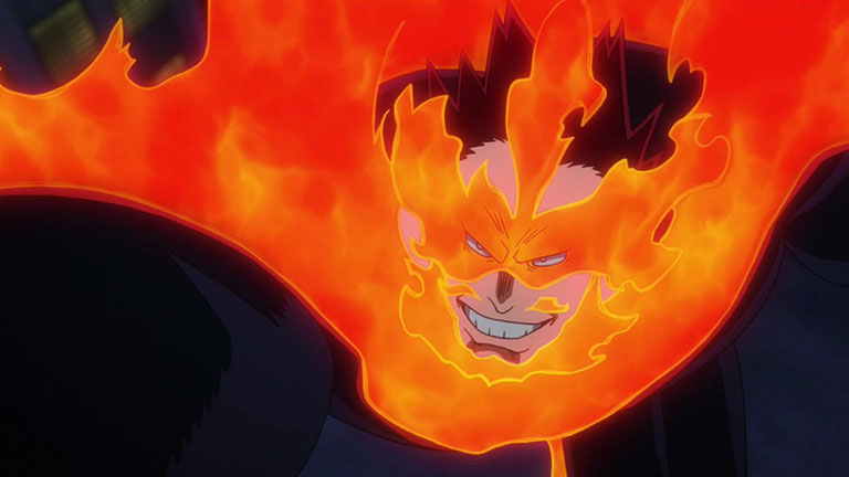 7. Hell Flame d'Endeavor contient plus de puissance que le don de feu standard.