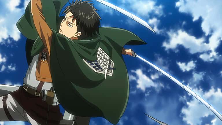 7. La Manoeuvre Tridimensionnelle de Levi a fait ses débuts contre le Titan Féminin